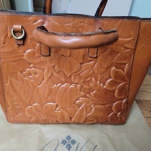 Patricia Nash handbag tote leather embossed